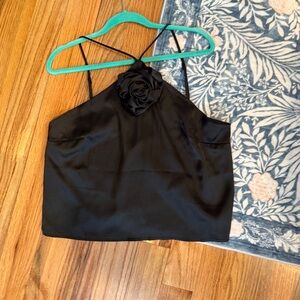 Petal & Pup Black Halter Top